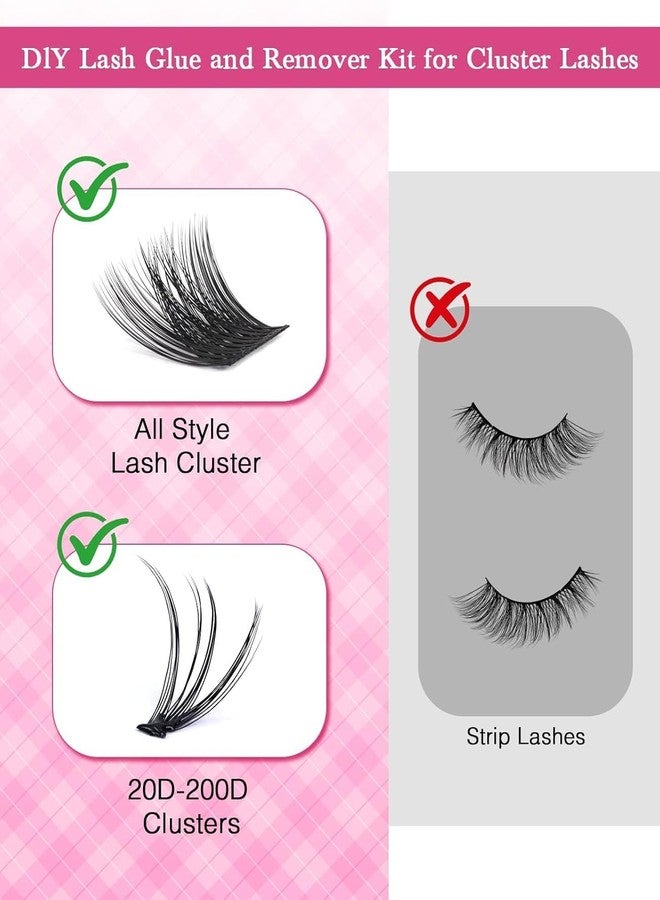 EMEDA Long Lasting Lash Cluster Glue for 15 Days, Waterproof/Strong Hold/Eyelash Extension Glue for Sensitive Eyes & DIY Individual & Clusters & Lash Extensions (5ml Black 3s) - Image 5