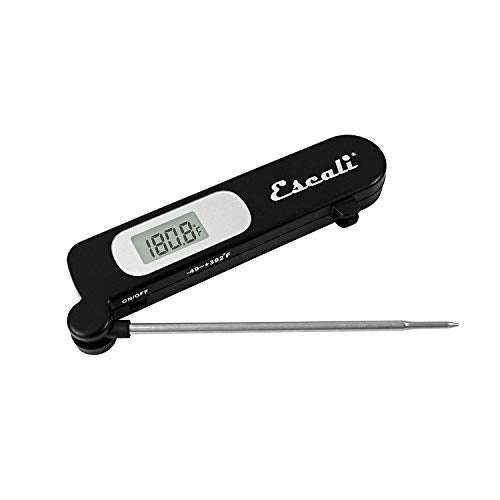 Escali DH3 Folding Digital Kitchen Thermometer Stainless Steel Folding Probe Black Universal - Image 1