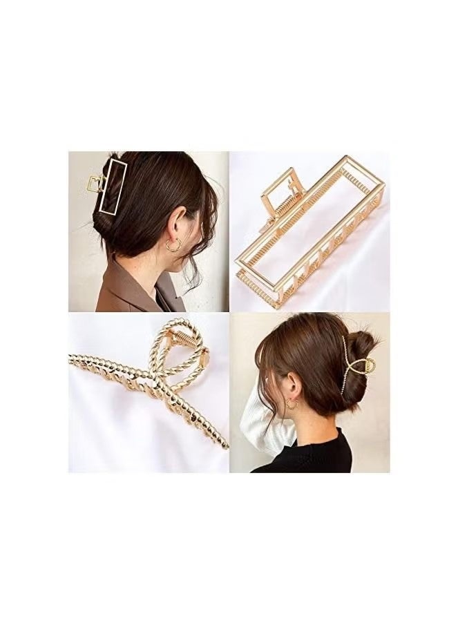 3 PCS Metal Large Hair Claw Clips for Thick Heavy Hair, Big Non-Slip Hair Catch Barrette Jaw Clamp, Strong Hold Claw Barrettes for Long Hair - Image 5