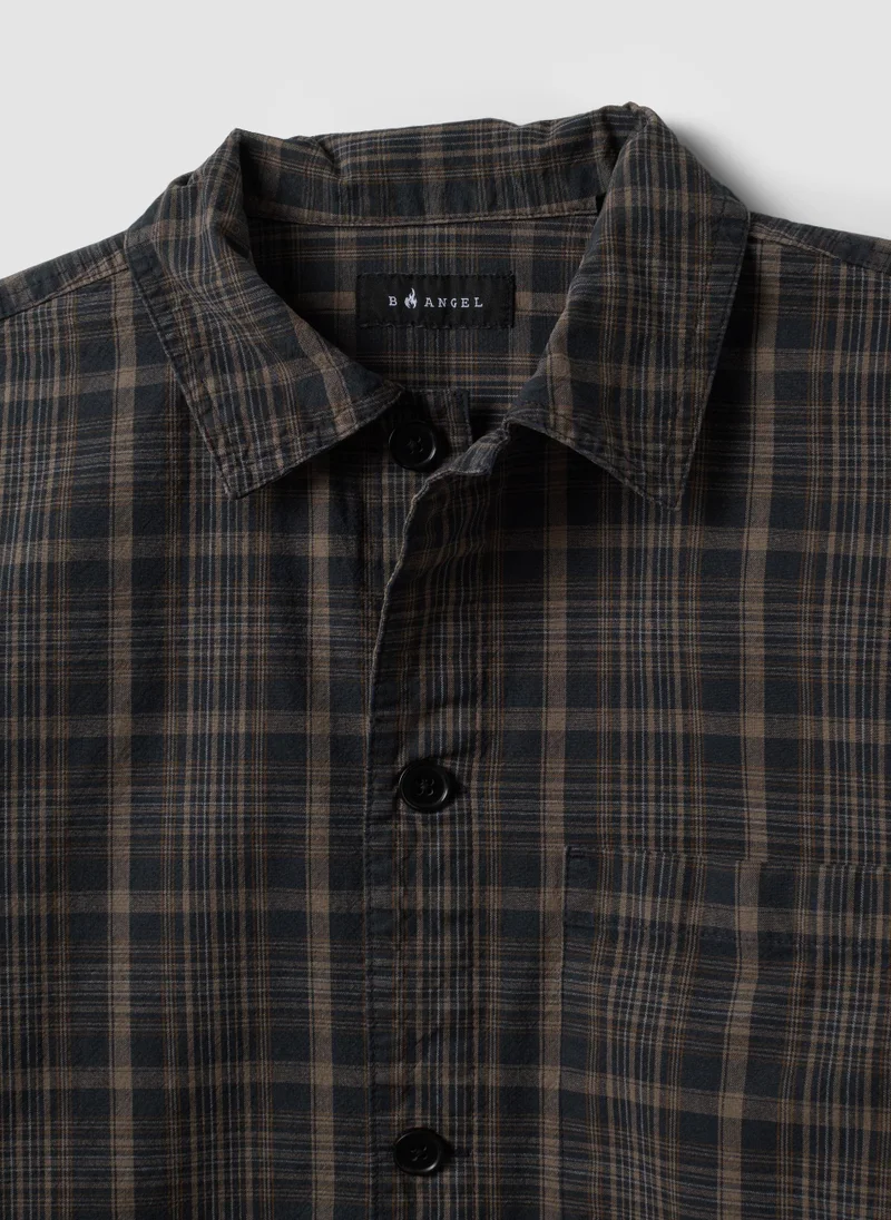 او في اس OVS Multicolour Pure Cotton Check Shirt, Oversized Fit