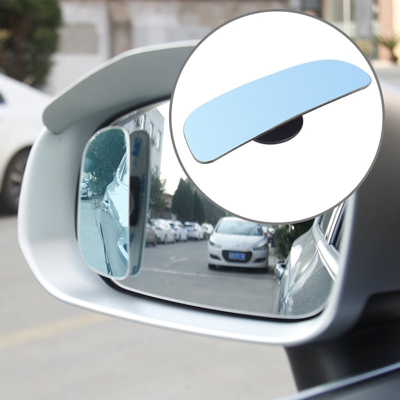 High-Definition Borderless Small Round Mirror For Car Rearview Mirror, Large Size And Large Field Of View, Car Blind Spot Mirror, Anti-Glare Blue Mirror - Image 4