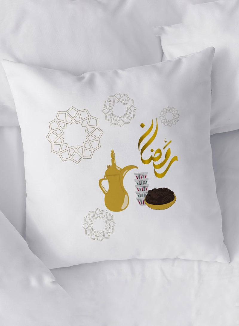 لوحة غطاء وسادة من البوليستر بتصميم رمضان مع قهوة عربية - Image 1