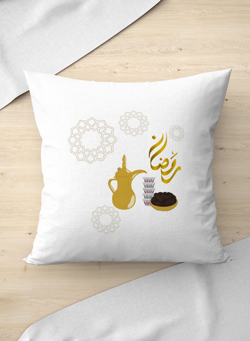 لوحة غطاء وسادة من البوليستر بتصميم رمضان مع قهوة عربية - Image 3