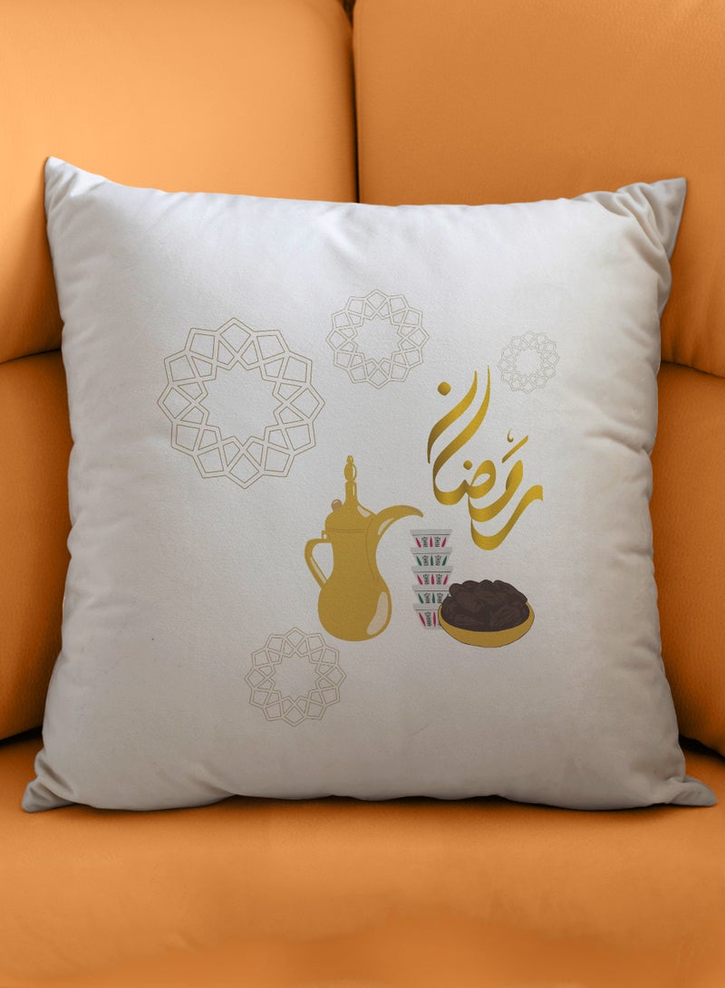 لوحة غطاء وسادة من البوليستر بتصميم رمضان مع قهوة عربية - Image 4