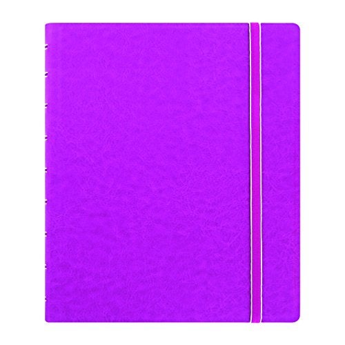 FILOFAX REFILLABLE NOTEBOOK CLASSIC, 9.25" x 7.25" Fuchsia - Elegant leather-look cover with moveable pages - Elastic closure, index, pocket and page marker (B115905U) - Image 1