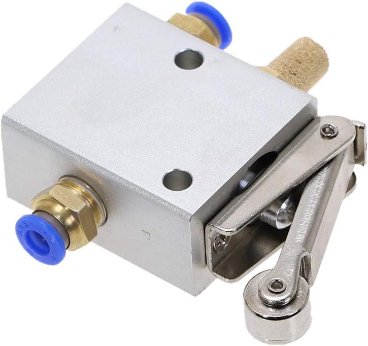air pneumatic valve toggle switch, 1 Piece Pneumatic Valve Switch JM322R 2 Position 3 Way Female Thread 1/4"" 12mm Roller Lever Air Mechanical Valve (Color : 8MM) - Image 3