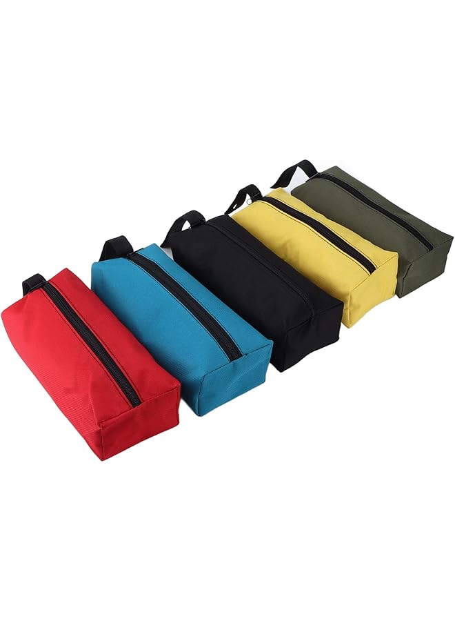 PROMASS promass 5pcs Multifunctional Tool Pouch Bag, Portable with Hanging Loop, 600D Polyester, Black, Red, Yellow, Dark Green, Blue 