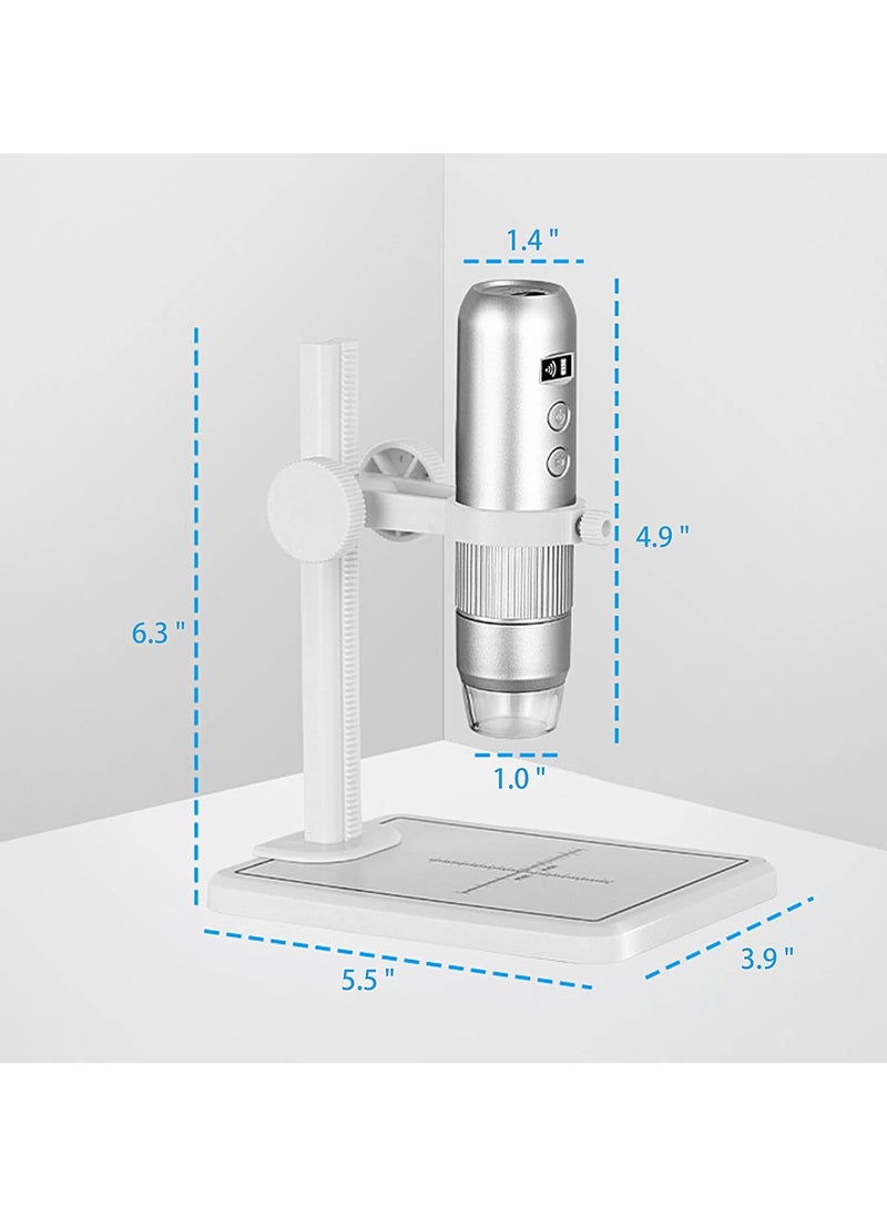 Generic - 1000X Portable Wireless Digital Microscope (USB Wi-Fi Microscope MS4 Magnifier with 8 LED Stands for Android IOS PC) - Image 1