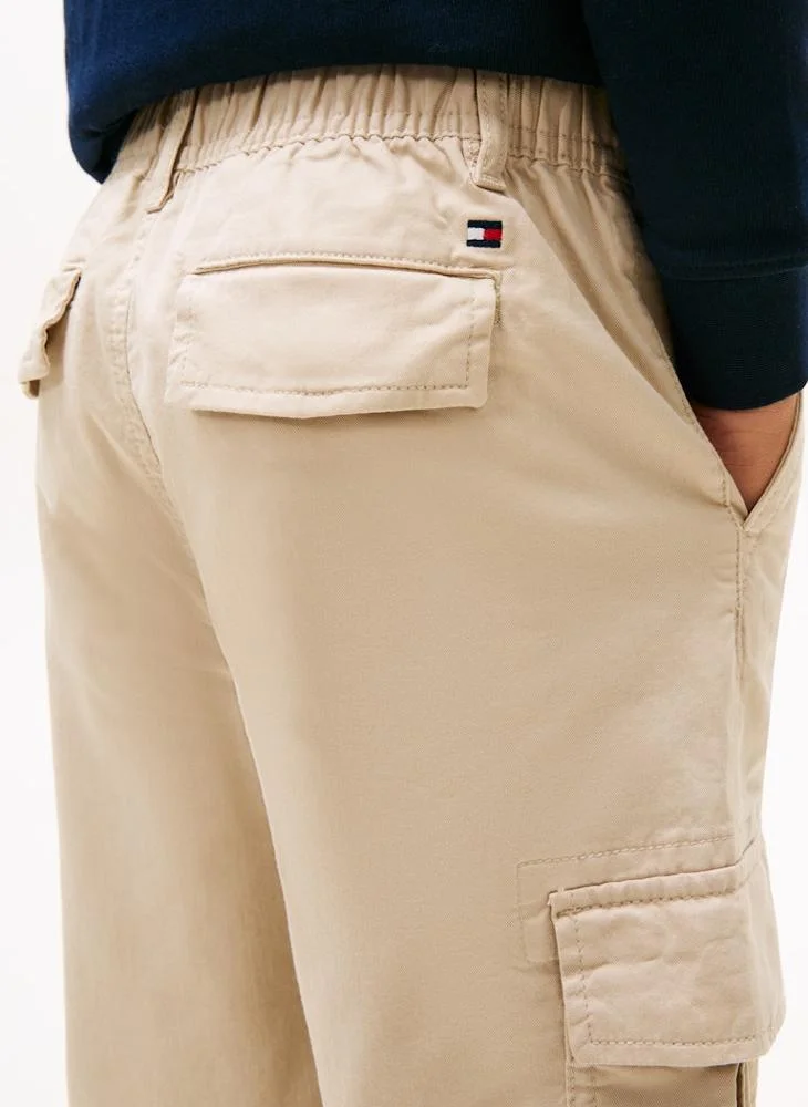 Tommy Hilfiger Gulf Sand Kids Twill Cargo Relaxed Fit Pant for Men | Best Price UAE