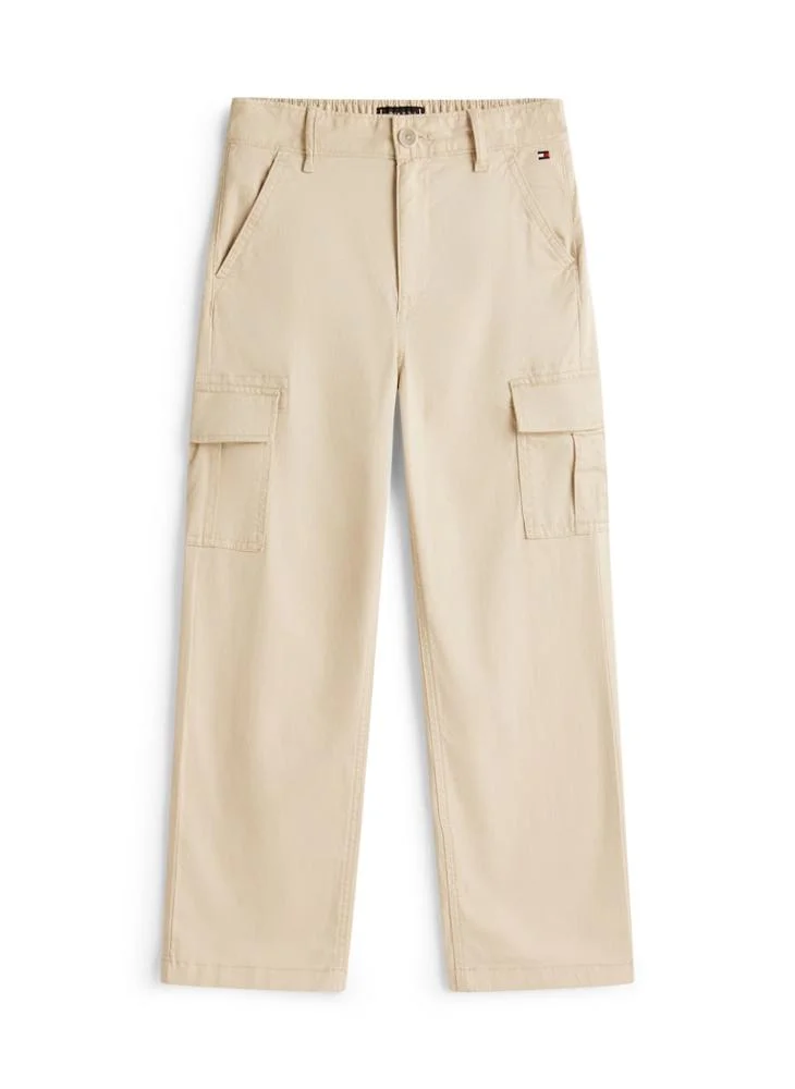 Tommy Hilfiger Gulf Sand Kids Twill Cargo Relaxed Fit Pant for Men | Best Price UAE