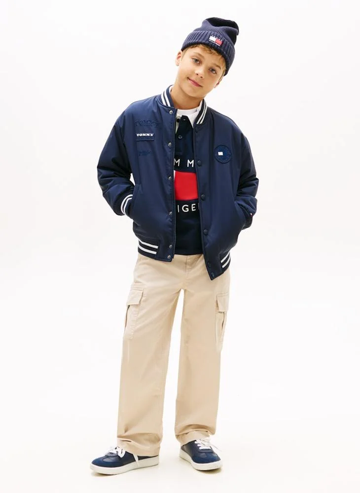Tommy Hilfiger Gulf Sand Kids Twill Cargo Relaxed Fit Pant for Men | Best Price UAE