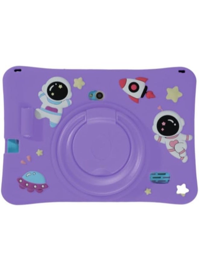 Oteeto K3 Kids Tablet, 17.8 cm Display, 128GB Storage, 4GB RAM, Case, Wi-Fi includes Charger/Cable/Screen protector/Slicia gel Case/Sticker/Lanyard/Bracelet. (Purple)  - Image 3