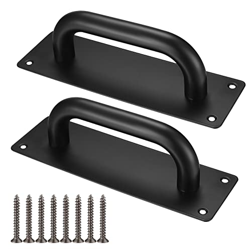Xingwenhao Door Handle Pull Push Door Plate, Door Push Plate Handles, Heavy Duty Barn Door Pulls, Cabinet Drawer Push Pull Handles for Kitchen Cabinet Drawer Sliding Door Handles (199x65mm) - Image 1
