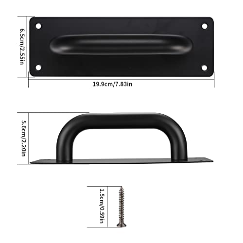Xingwenhao Door Handle Pull Push Door Plate, Door Push Plate Handles, Heavy Duty Barn Door Pulls, Cabinet Drawer Push Pull Handles for Kitchen Cabinet Drawer Sliding Door Handles (199x65mm) - Image 2