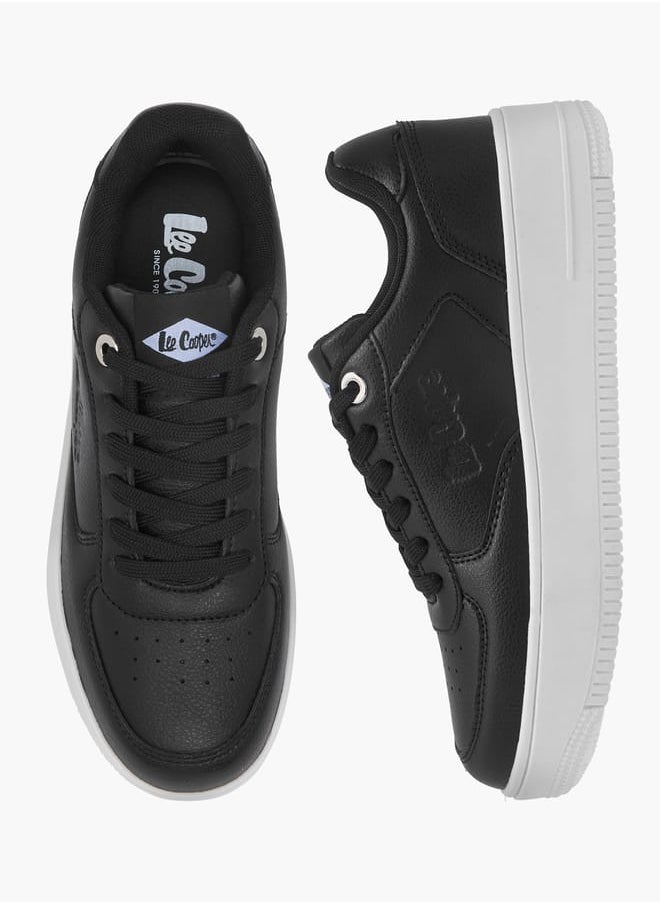 Lee Cooper Women's Perforation Detail Lace-Up Sneakers  - Image 1