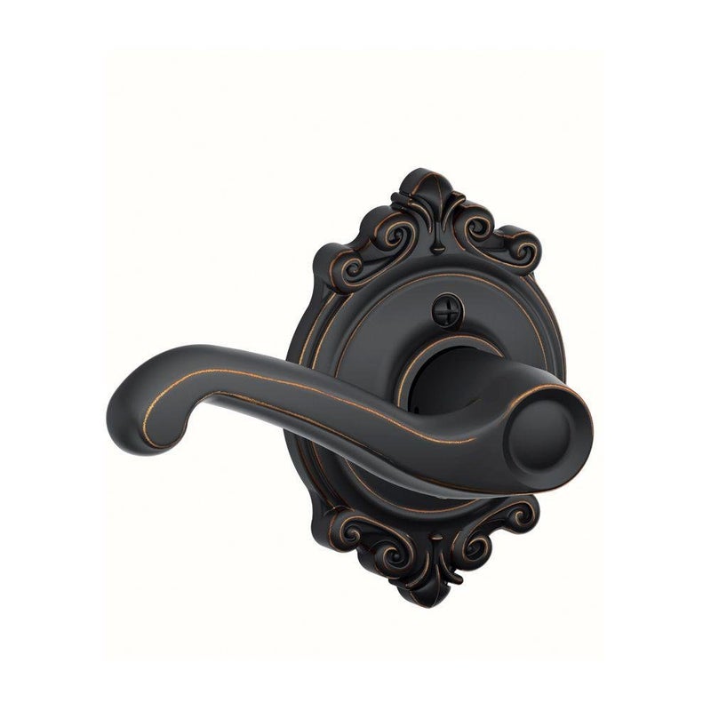 SCHLAGE Flair Left Handed Lever with Brookshire Trim Non-Turning Lock, Aged Bronze (F170 FLA 716 BRK LH) Small - Image 4