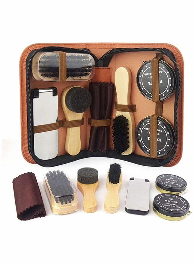 FASHION MANIA Shoe Polish Brushes Shoes Cleaning Care Kit Set  - Image 1