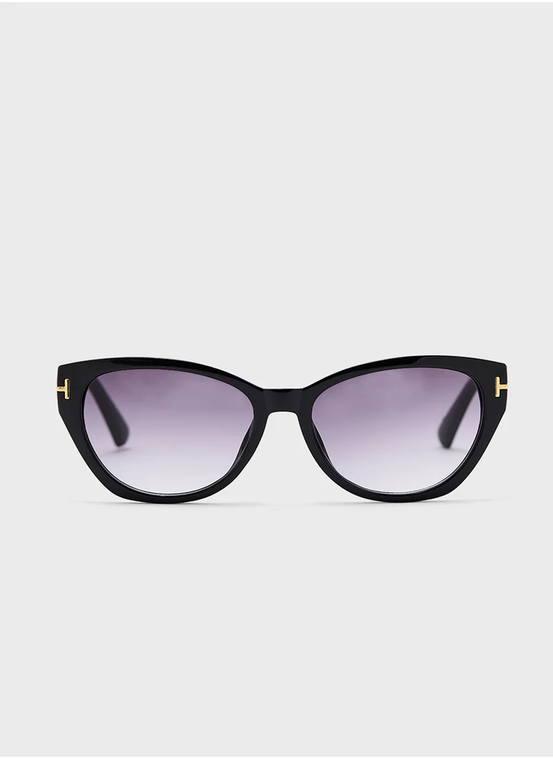 ايلا Temple Detail Cat Eye Sunglasses