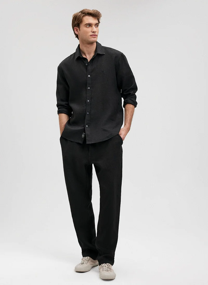 MAVI Black Linen Pants