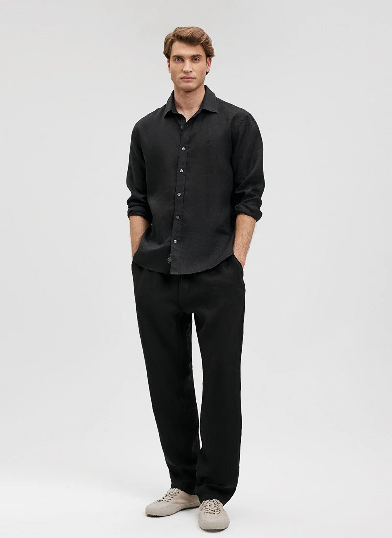 MAVI Black Linen Pants