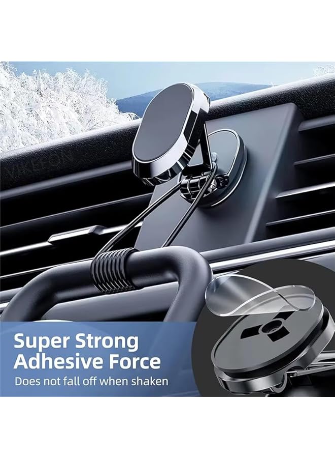 Green Tiger 360° Foldable Magnetic Car Phone Holder – Strong Magnet Dashboard & Desk Mount | Universal Aluminum Alloy Mobile Stand – Compatible with iPhone, Samsung, Xiaomi, Huawei, More - Image 4