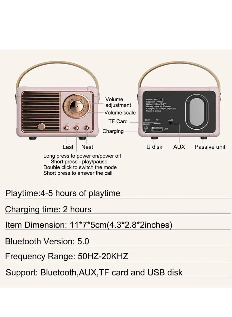 GULFLINK Vintage Small Wireless Bluetooth Speaker Green - Image 5