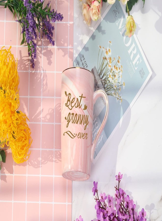 WENSSY Best Granny Ever Mug, Gifts for Granny, Birthday Mothers Day Gifts for Granny Grandma from Granddaughter Grandkis Grandson 14 Ounce Pink with Gift Box - Image 3