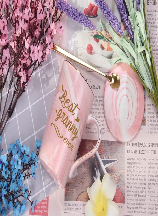 WENSSY Best Granny Ever Mug, Gifts for Granny, Birthday Mothers Day Gifts for Granny Grandma from Granddaughter Grandkis Grandson 14 Ounce Pink with Gift Box - Image 2