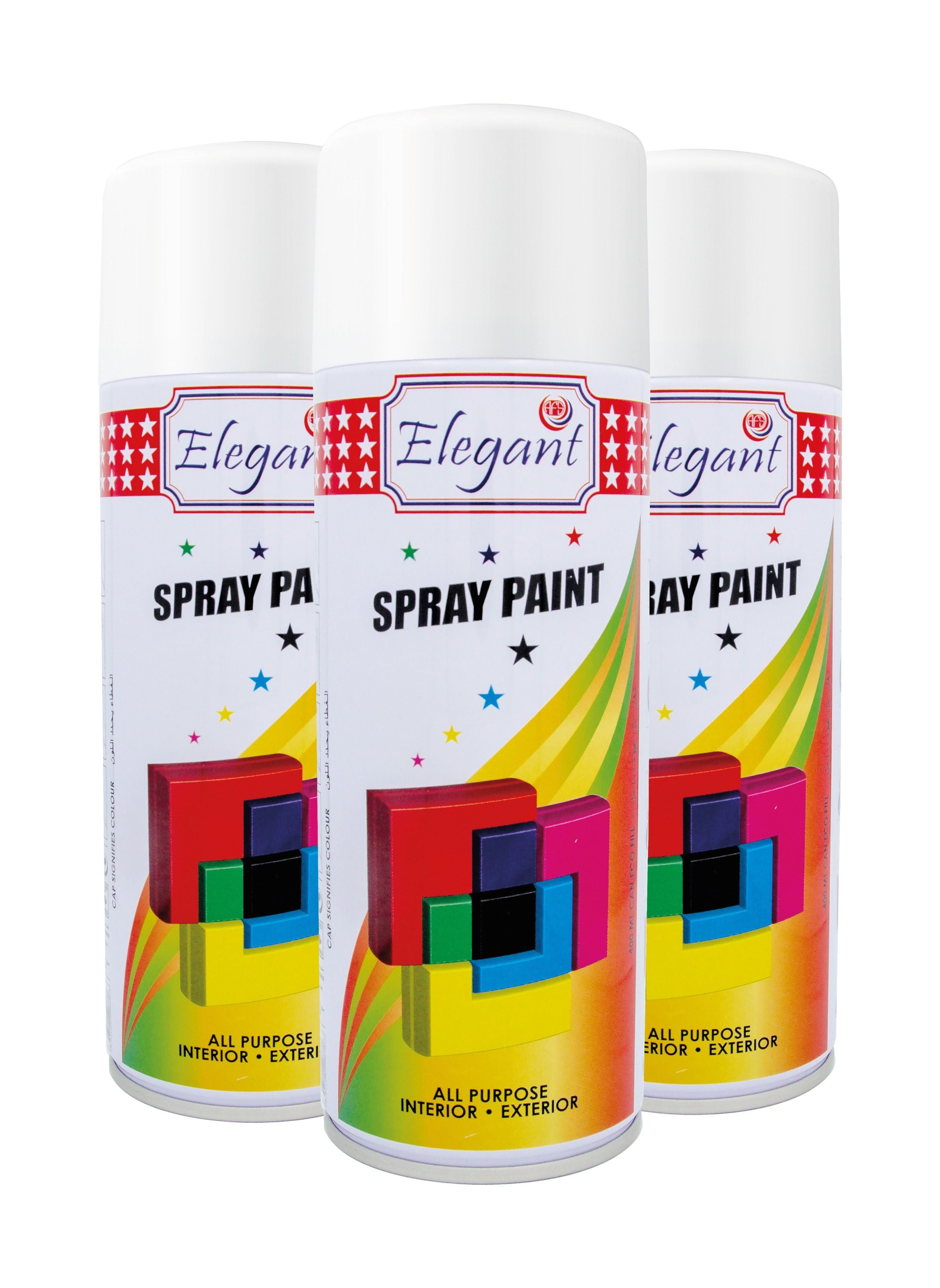 3 Piece Spray Paint Set Gloss White 400ml 