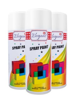 3 Piece Spray Paint Set Gloss White 400ml