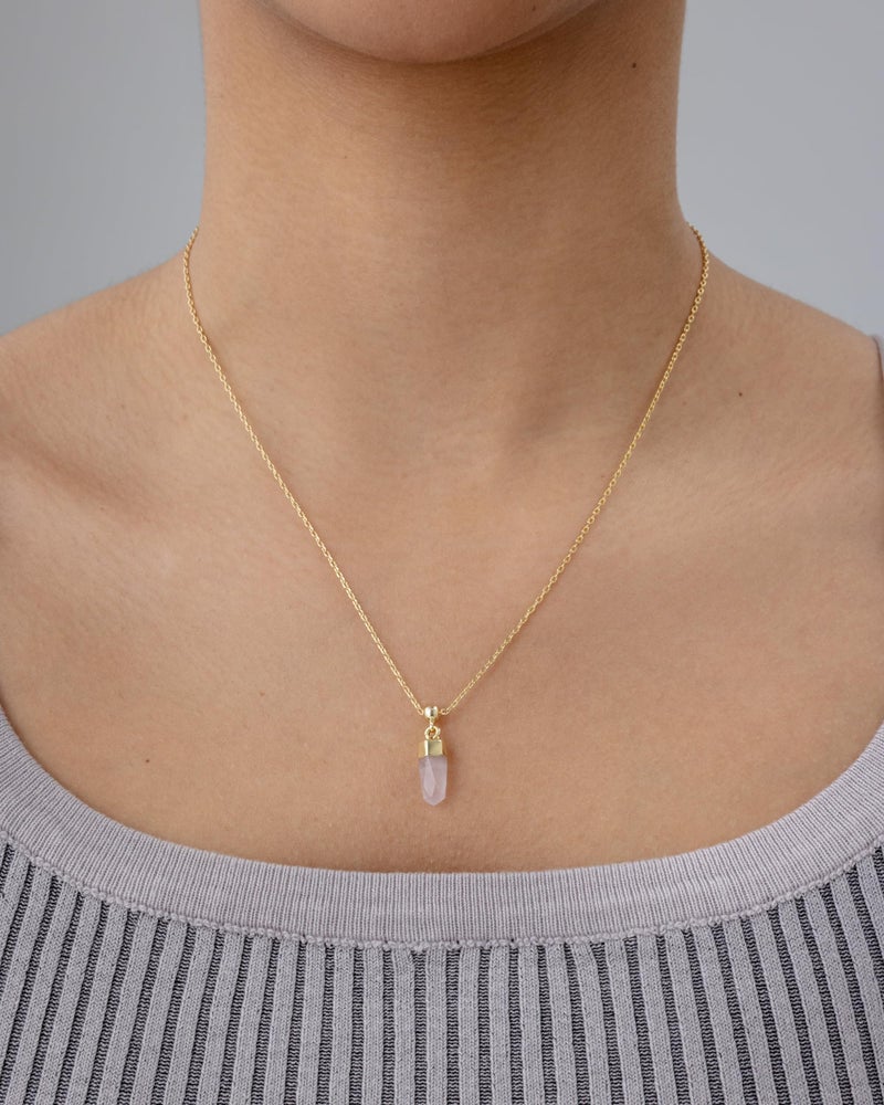 PAVOI 14K Yellow Gold Plated Necklace for Women | Natural Gemstone Dainty Crystal Pendant | Minimalist Stone Necklace | Elegant Gemstone Jewelry | Carnelian - Image 2