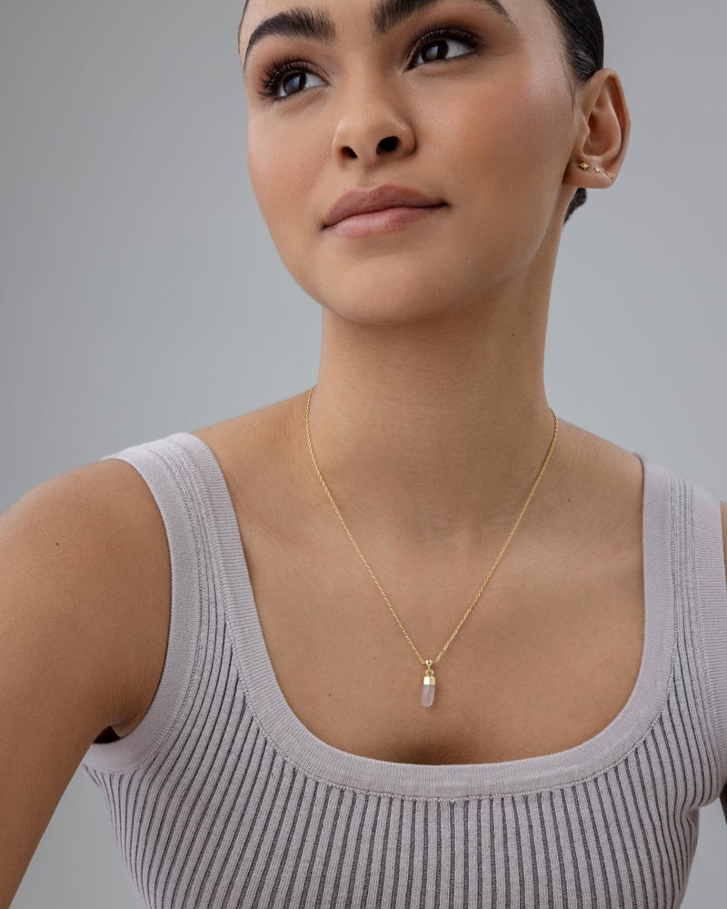 PAVOI 14K Yellow Gold Plated Necklace for Women | Natural Gemstone Dainty Crystal Pendant | Minimalist Stone Necklace | Elegant Gemstone Jewelry | Carnelian - Image 4