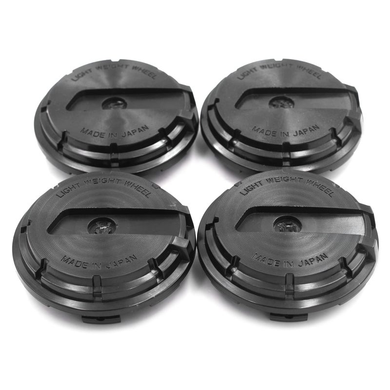 RTrhinoTuning 4 PCS 65mm Wheel Center Caps Compatible with 57CR and 57DR Gram Lights Wheel Rim OD 25665 mm ID 22457 mm Black Hub Caps Excluding Badges