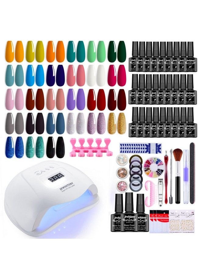 JEWHITENY - 27 Colors Gel Nail Polish Kit With U V Light 120W Uv Led Nail Dryer Lamp Curing Gel Nail Polish Set Popular Gel Nail Polish Set Diy At Home Nail Manicure Tools - Image 1