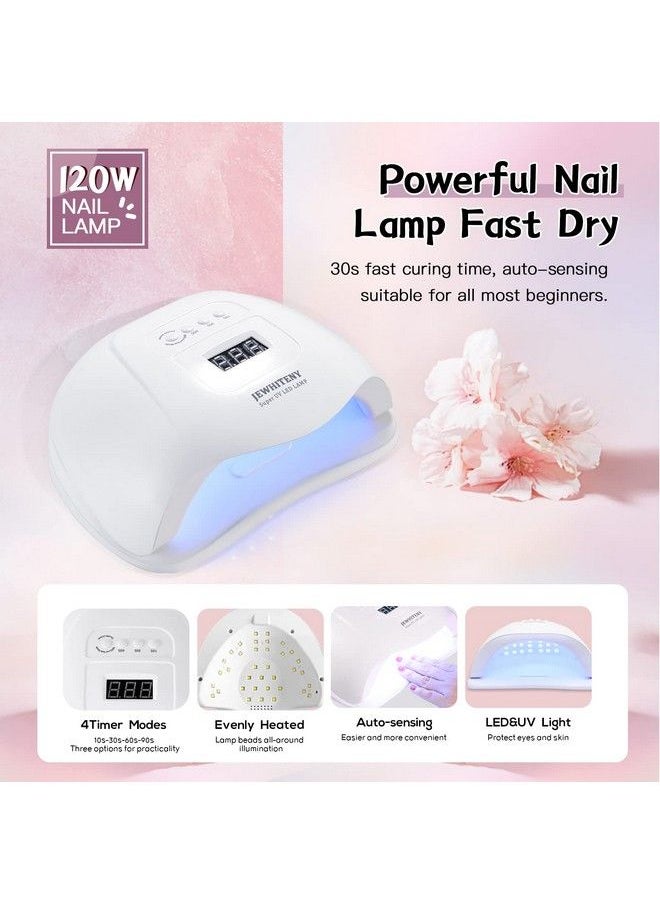 JEWHITENY - 27 Colors Gel Nail Polish Kit With U V Light 120W Uv Led Nail Dryer Lamp Curing Gel Nail Polish Set Popular Gel Nail Polish Set Diy At Home Nail Manicure Tools - Image 1