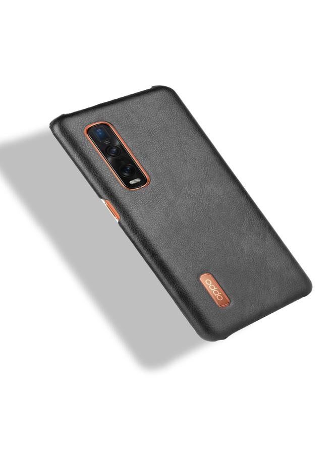 اس-توب جراب لهاتف Oppo Find X2 Pro مقاوم للصدمات مصنوع من مادة الليتشي PC + PU - Image 4