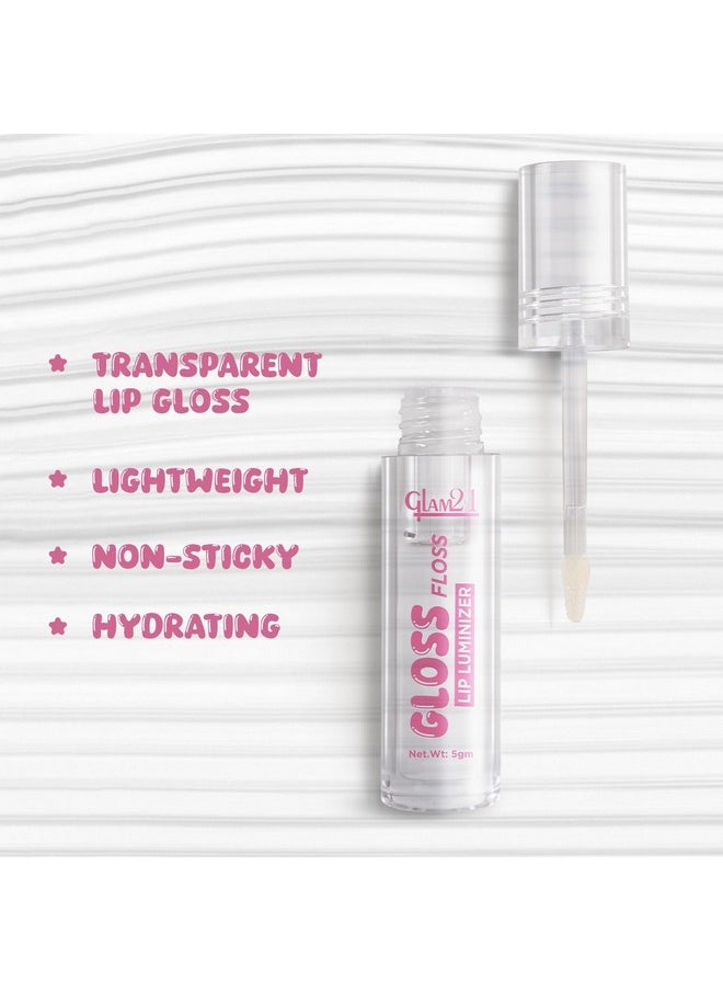 Glam21 Gloss Floss Lip Luminizer|High-Gloss Finish|Non-Sticky Formula| Hydrating Formula| Lightweight |Comfortable Lip Gloss|Transparent|5Gm - pzsku/ZB6B652C2E05FACE6B278Z/45/_/1735567093/87c63c33-38c7-4b33-b052-7433b679395c