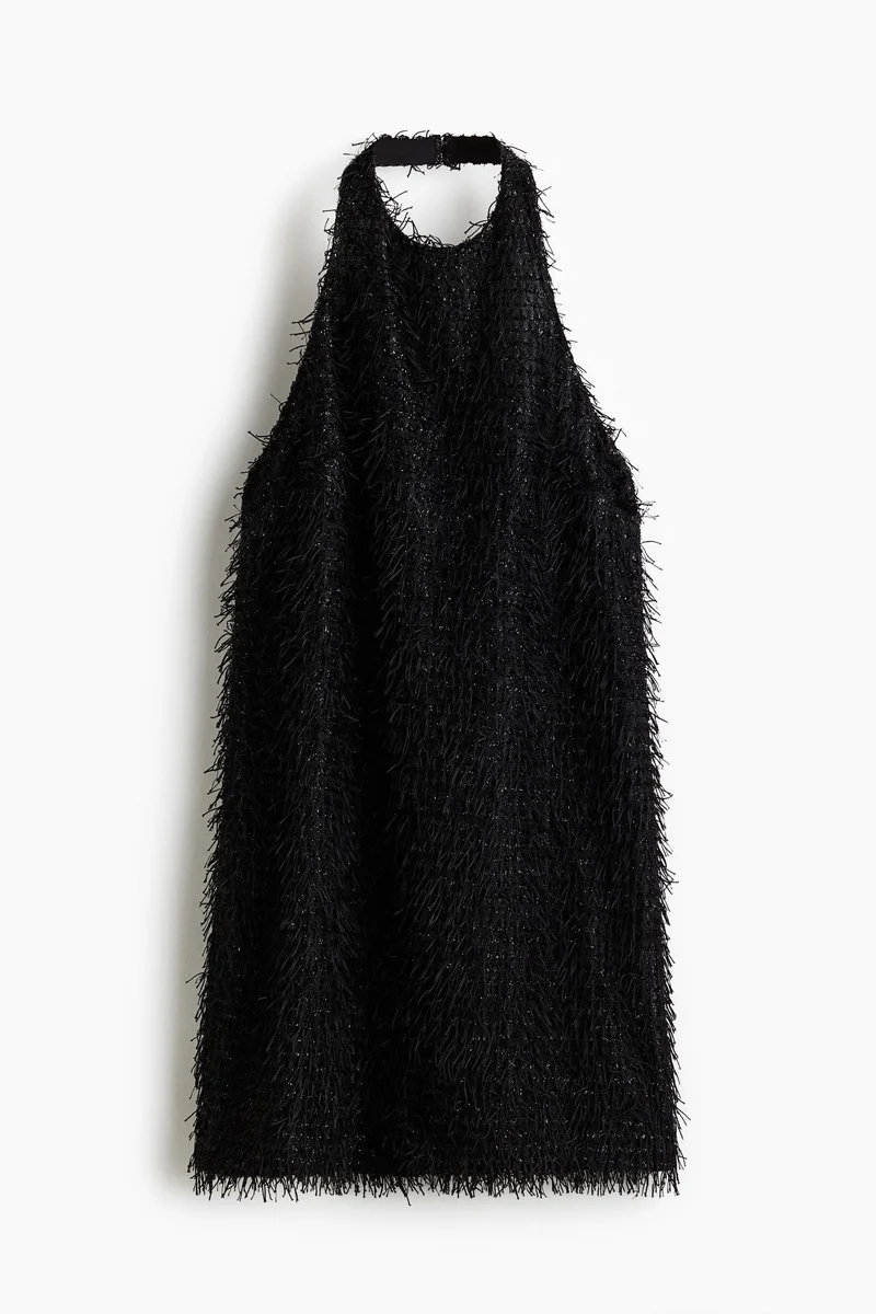 H&M Fringed halterneck dress