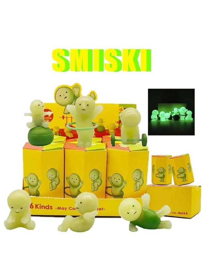 Smiski شخصية سميسكي المضيئة في الظلام، سلسلة اللياقة البدنية، تصميم عشوائي، عبوة واحدة (صندوق أعمى واحد) (إصدار عالي الجودة) - Image 2