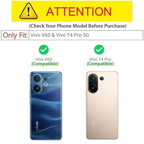 Kapa Hawkeye Clear Slim Tough Back Cover for Vivo V60 5G / Vivo T4 Pro 5G | Camera Lens Protector Anti Yellow Shockproof Clear Hybrid Case Cover (Black Sides) - Image 2