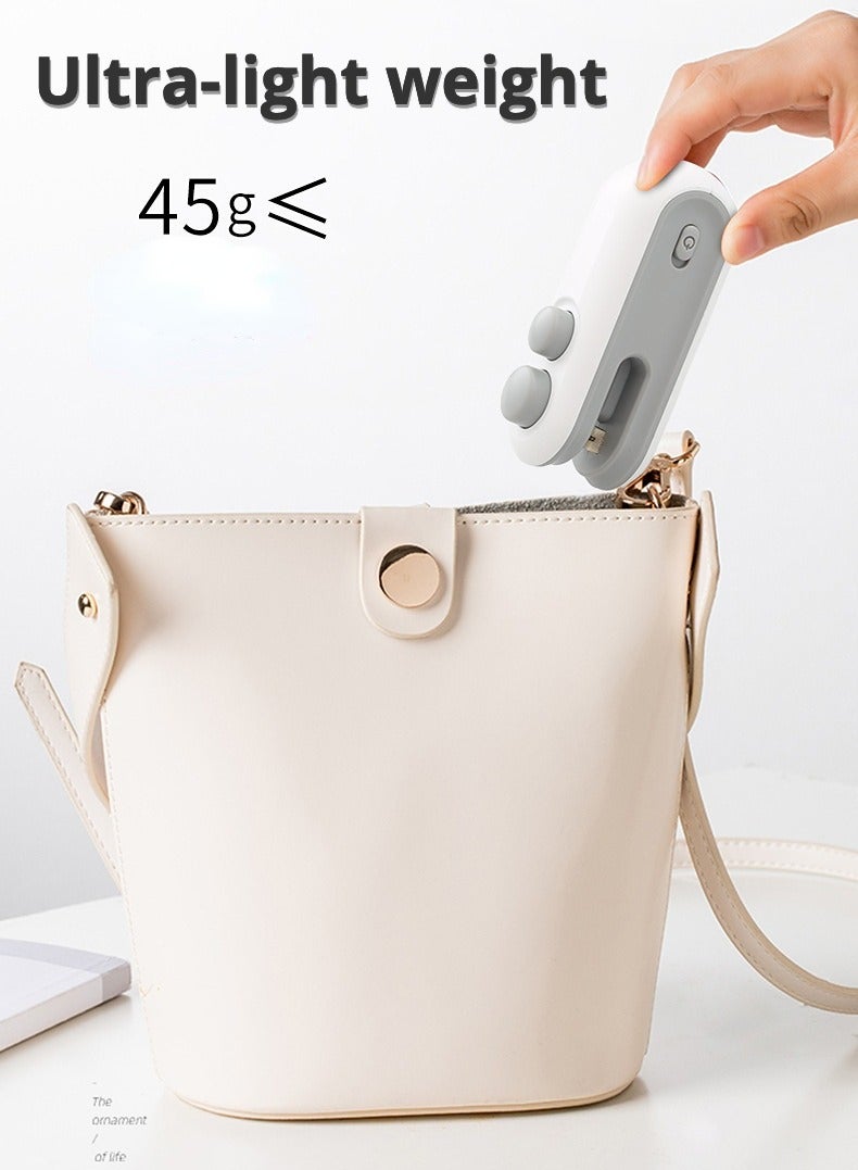 Mini Bag Sealer, Handheld Heat Vacuum Sealer, 2 in 1 Sealer and Cutter, Portable Resealer Machine for Plastic Bags Food Storage Snacks Freshness - Image 4