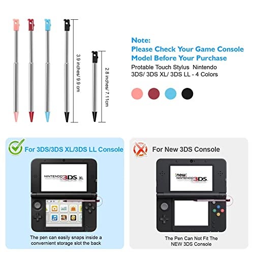 FIOTOK 3DS Charger Kit Compatible with Nintendo 3DS/ New 3DS XL/DSi/DSi XL/2DS/ 2DS XL 100-240V Wall Plug Adapter with 4 Metal Retractable Stylus Pen for 3DS/3DS XL/3DS LL - Image 5