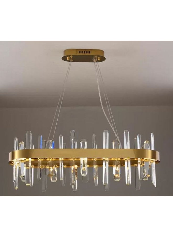 AL SALHIYA LIGHTING Modern 120LED Glass Iron Crystal Oval Pendant Light  - Image 2