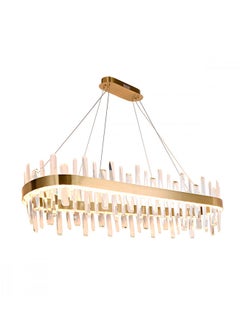 AL SALHIYA LIGHTING Modern 120LED Glass Iron Crystal Oval Pendant Light  - Image 3