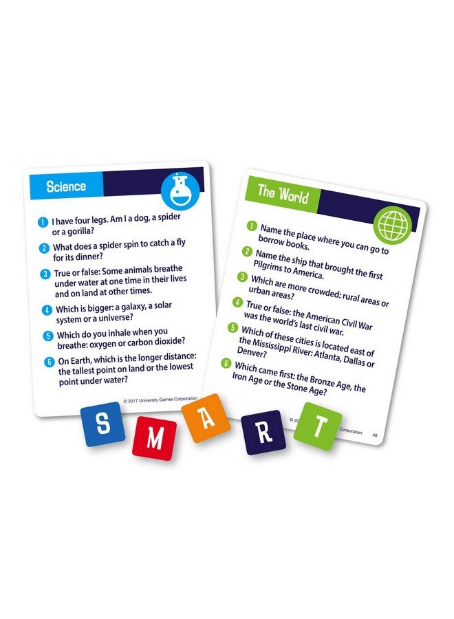 University Games, Scholastic Brainiac Travel Card Game in a Portable Tin , Perfect on the go Fun for Kids Ages 6 and Up, 2 to 4 Players - Image 3