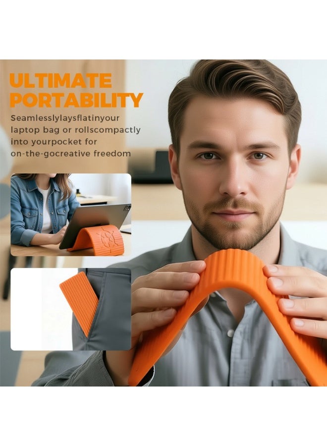 Silicone Foldable Phone Stand, Flexible Multi‑Angle Adjustable Universal Portable Phone Holder, One‑Piece Bendable Phone Mount for Desktop, Laptop, Compatible with All Smartphones & Tablets ﻿ - Image 2