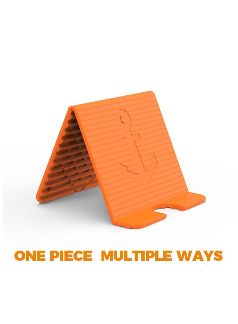 Silicone Foldable Phone Stand, Flexible Multi‑Angle Adjustable Universal Portable Phone Holder, One‑Piece Bendable Phone Mount for Desktop, Laptop, Compatible with All Smartphones & Tablets ﻿ - Image 4