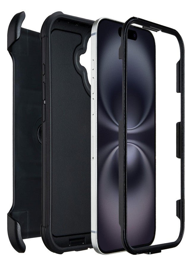 Saiboro Case for iPhone 16 Plus Case with Belt Clip Holster,for Defender iPhone 16 Plus Cases with Stand,Heavy Duty Rugged Full-Body,3 Layers of Sturdy,Anti-Drop,Cases for iPhone16PlusCase Protective (Black) - Image 3