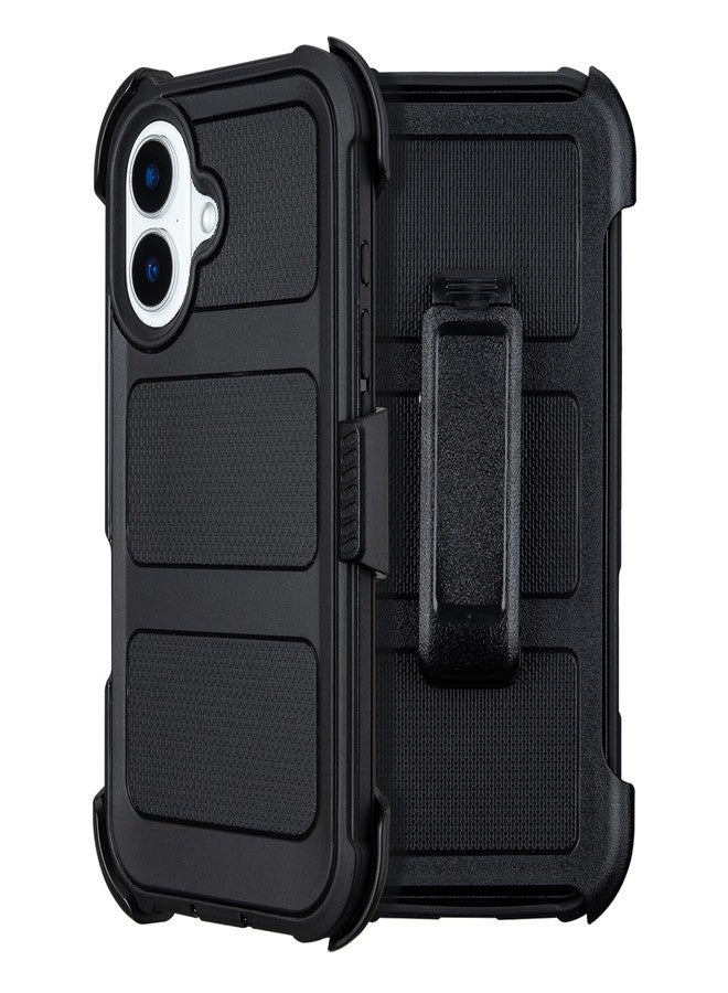 Saiboro Case for iPhone 16 Plus Case with Belt Clip Holster,for Defender iPhone 16 Plus Cases with Stand,Heavy Duty Rugged Full-Body,3 Layers of Sturdy,Anti-Drop,Cases for iPhone16PlusCase Protective (Black) - Image 1