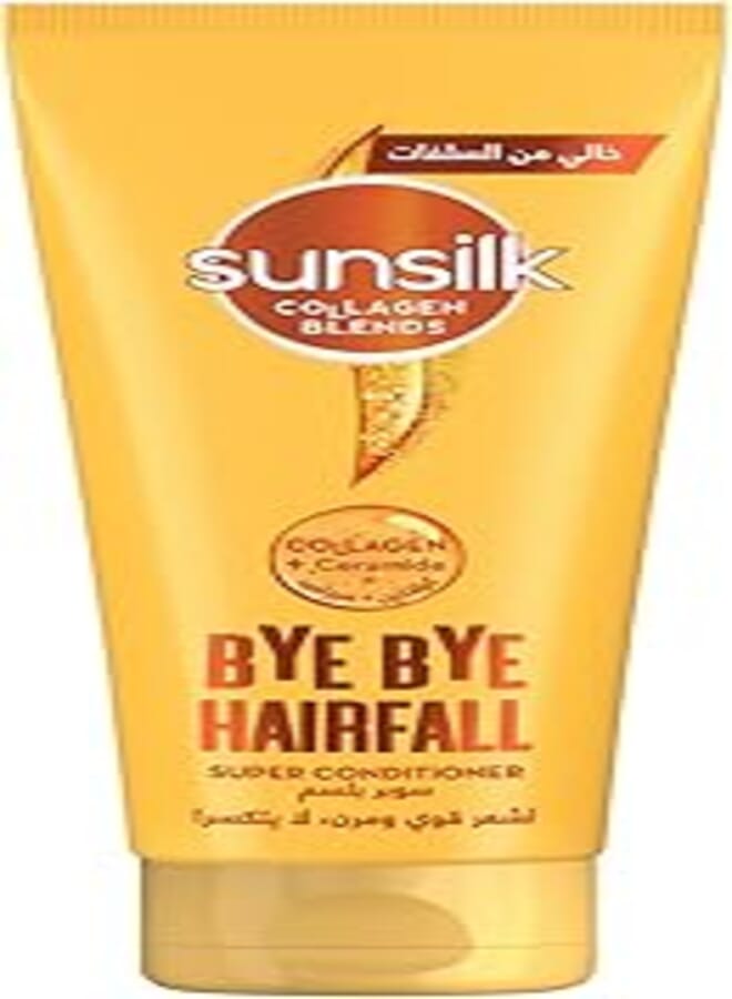 SUNSILK Collagen Blends sulfate free Super Conditioner, Bye Bye Hair Fall with Collagen & Ceramide, for 10X stronger & flexible Hair, 170ml